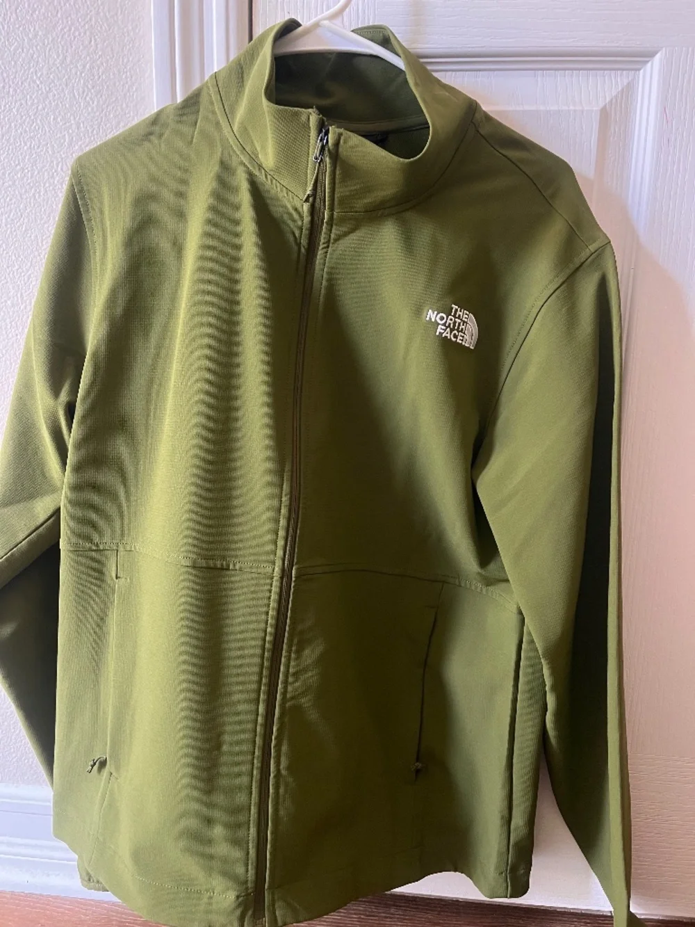North Face green mustard shell